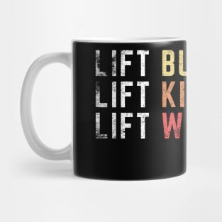 Lift Burger, Lift Kids, Lift Weights Funny Lifting Mug